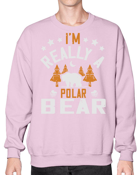 im really a polar bear 147# - bears - animals- Sweatshirt - Crew