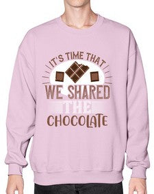 its time that we shared the chocolate 289# - chocolate- Sweatshirt - Crew