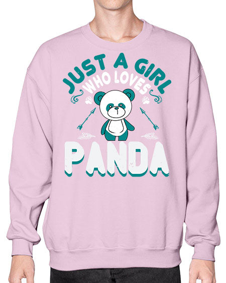 just a girl who loves panda 161# - bears - animals- Sweatshirt - Crew