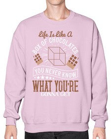 life is like a box of chocolates you never know what youre gonna get 315# - chocolate- Sweatshirt - Crew