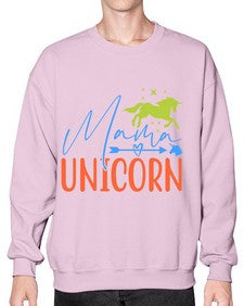 mama unicorn 297# - unicorn- Sweatshirt - Crew