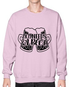 mom needs a beer 1393# - beer- Sweatshirt - Crew