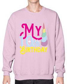 my 10th birthday 251# - unicorn- Sweatshirt - Crew