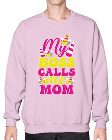 my boss calls me mom 312# - unicorn- Sweatshirt - Crew
