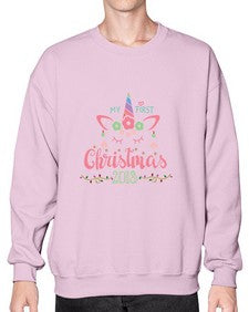 my first christmas unicorn 317# - unicorn- Sweatshirt - Crew