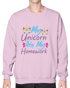 my unicorn ate my homework 318# - unicorn- Sweatshirt - Crew