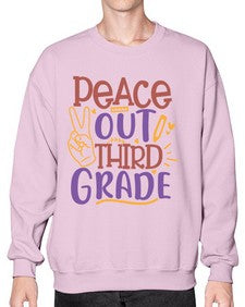 peace out third grade 645# - third grade- Sweatshirt - Crew