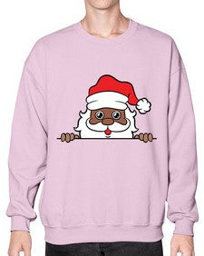 peekaboo black santa 19# - black boys or men- Sweatshirt - Crew