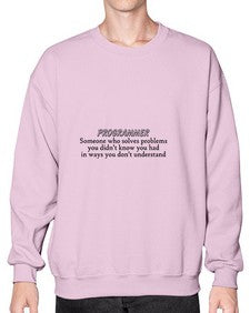 programmer some one who solves problems 2# - computer- Sweatshirt - Crew