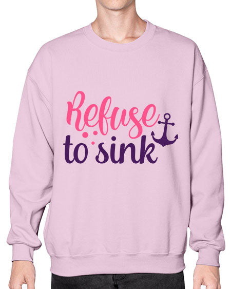refuse to sink Style 4# - breast cancer- Sweatshirt - Crew