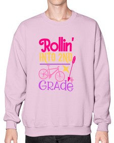 rollin into second grade 781# - second grade- Sweatshirt - Crew