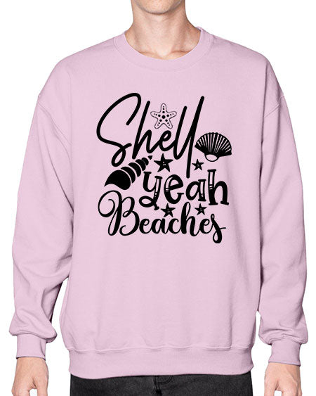 shell yeah beaches Style 75# - summer- Sweatshirt - Crew