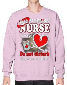 sleeping nurse 1402# - nurse- Sweatshirt - Crew