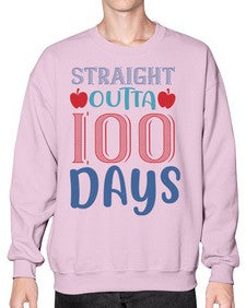 straight outta one hundred days 907# - one hundred days- Sweatshirt - Crew