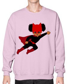 super kids girl 7# - black girls or women- Sweatshirt - Crew