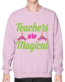 teachers are magical 428# - unicorn- Sweatshirt - Crew