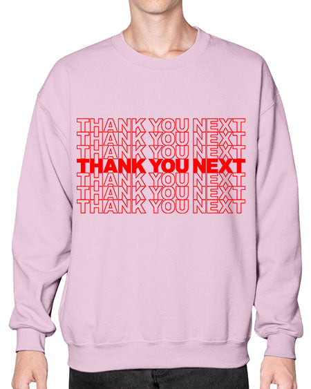 thank you next 22# - black words and phrases- Sweatshirt - Crew