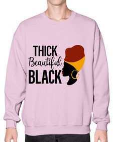 thick beautiful black Style 4# - black girls or women- Sweatshirt - Crew