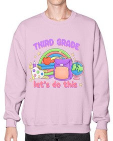 third Grade Lets Do This 964# - third grade- Sweatshirt - Crew