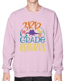 third grade asaurus 948# - third grade- Sweatshirt - Crew
