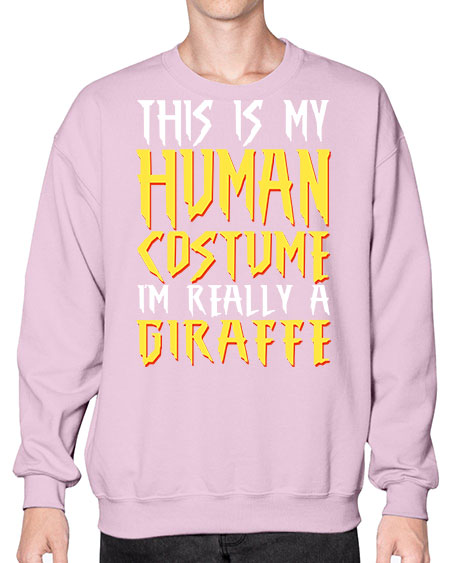 this is my human costume im really a giraffe - giraffee- Sweatshirt - Crew