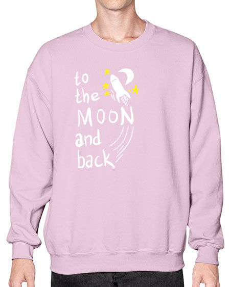 to the moon and back 9# - moon- Sweatshirt - Crew