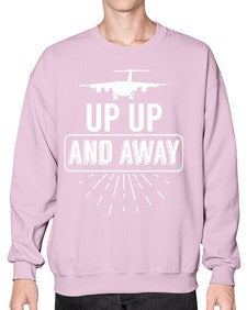 up up and away  46# - airplane- Sweatshirt - Crew