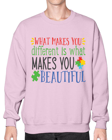 what makes you different is what makes you beautiful Style 3# - autism- Sweatshirt - Crew