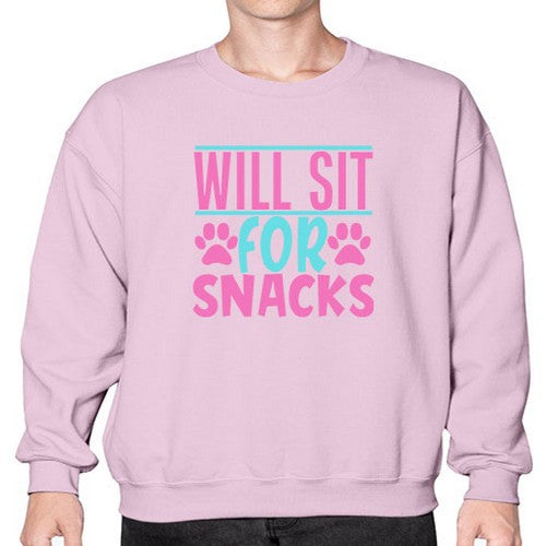will sit for snacks Style 57# - dogs- Sweatshirt - Crew