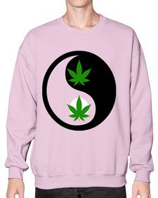 yin and yang weed 1264# - marijuana- Sweatshirt - Crew