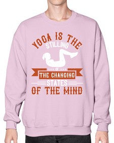 yoga is the stilling of the changing states of the mind  628# - yoga- Sweatshirt - Crew