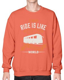 A bus ride is like being in another world 1# - bus- Sweatshirt - Crew