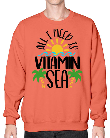 All I Need Is Vitamin Sea Style 56# - summer- Sweatshirt - Crew