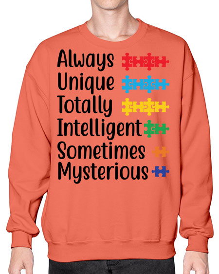 Always Unique Style 42# - autism- Sweatshirt - Crew