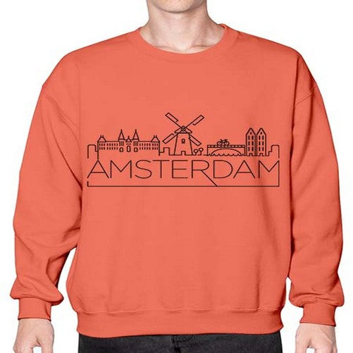 Amsterdam Minimal Skyline 317# - cities- Sweatshirt - Crew