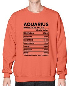 Aquarius Nutrition Facts 67# - aquarius- Sweatshirt - Crew