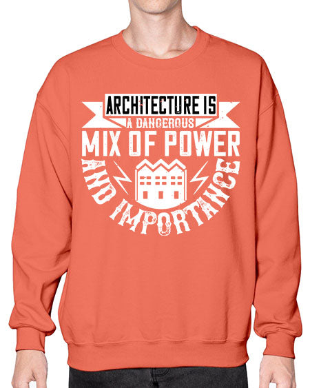 Architecture is a dangerous mix of power and importance Style 47# - architect- Sweatshirt - Crew
