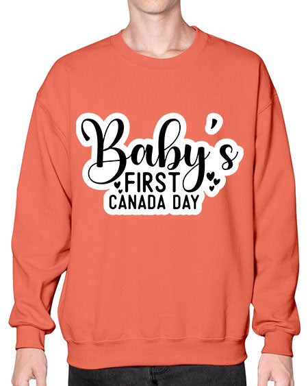Baby s First Canada Day 275# - baby- Sweatshirt - Crew