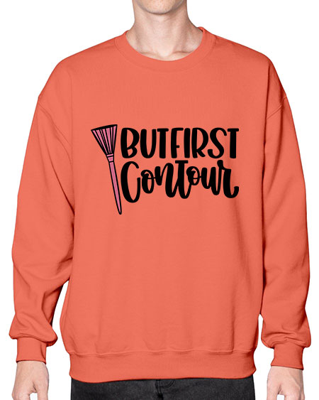 But First Contour Style 120# -makeup Sweatshirt - Crew