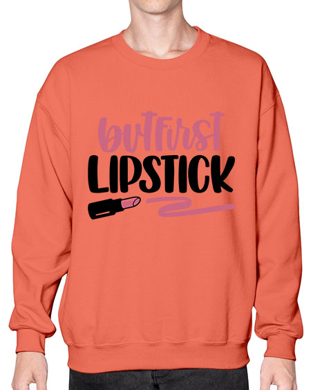 But First Lipstick Style 118# -makeup Sweatshirt - Crew