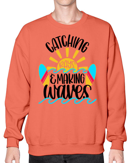 Catching Rays Making Waves Style 49# - summer- Sweatshirt - Crew