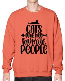 Cats Are My Favorite People Style 90# - cats- Sweatshirt - Crew