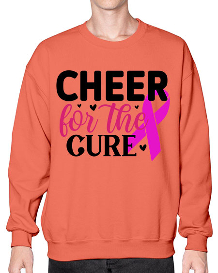 Cheer for the Cure 28# - breast cancer- Sweatshirt - Crew