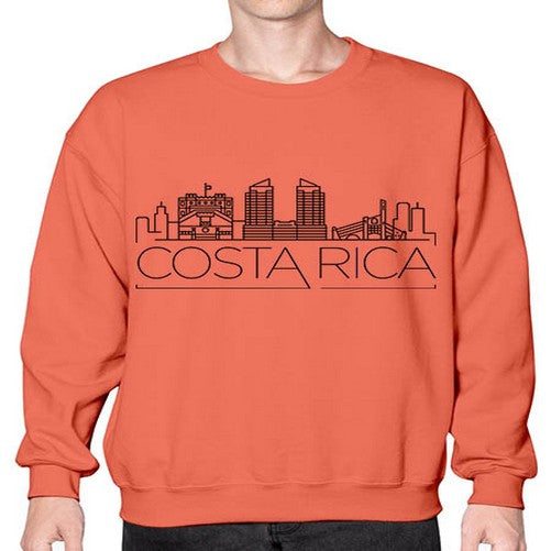 Costa Rica Minimal Skyline 631# - cities- Sweatshirt - Crew