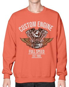Custom engine 14# - motorcycle- Sweatshirt - Crew