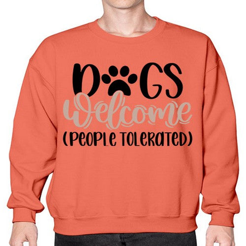 Dogs Welcome Style 21# - dogs- Sweatshirt - Crew