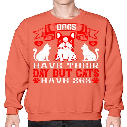 Dogs have their day but cats have Style 214# - dogs- Sweatshirt - Crew