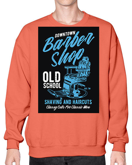 Downtown Barbershop CS729# - barber- Sweatshirt - Crew