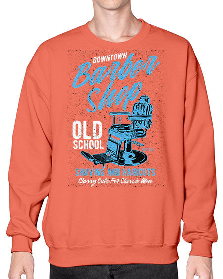Downtown Barbershop730# - barber- Sweatshirt - Crew