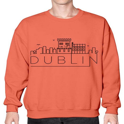 Dublin Minimal Skyline 690# - cities- Sweatshirt - Crew